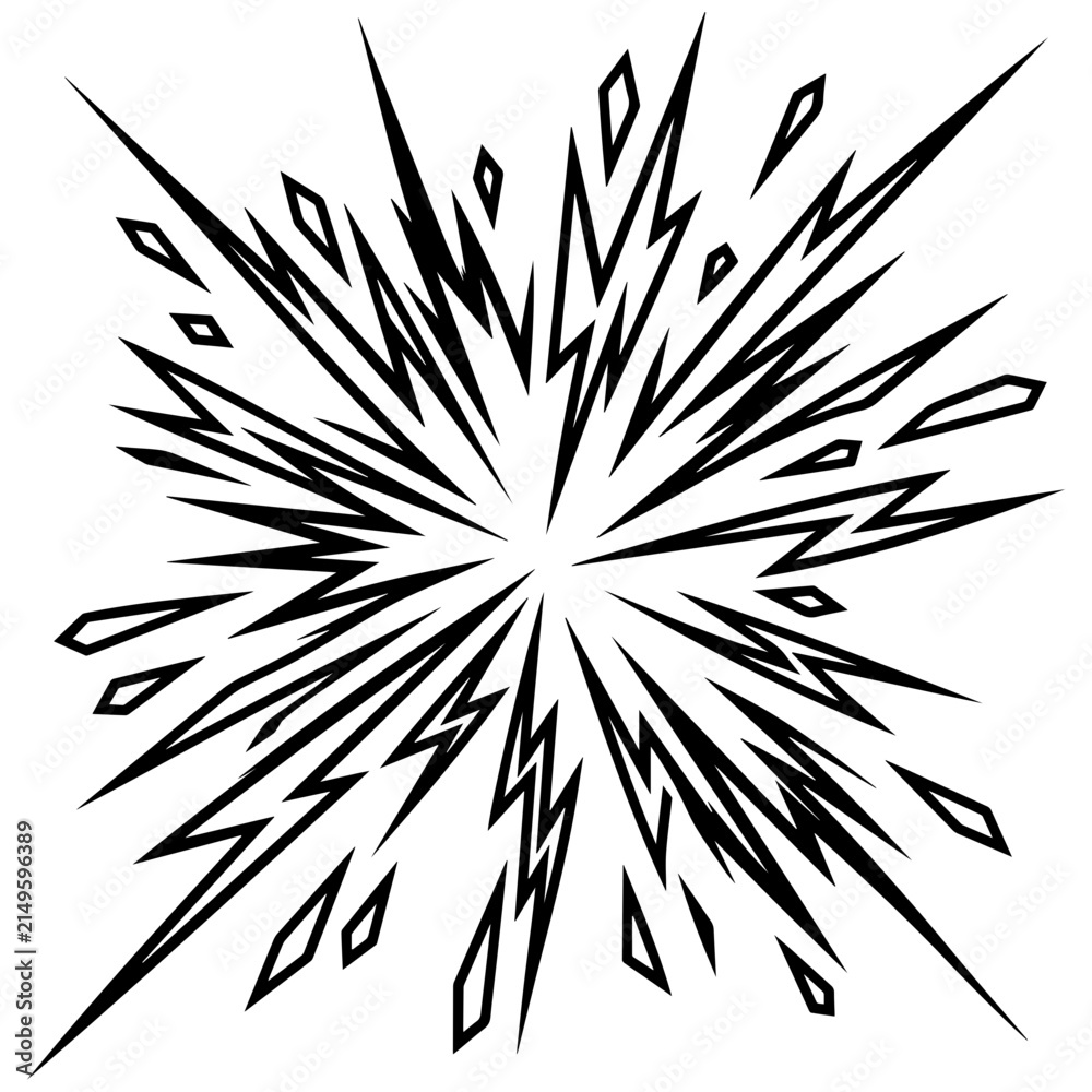 Fototapeta premium Comic book style explosion effect ink drops