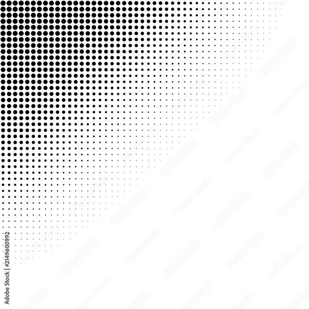 Fototapeta premium Halftone pattern corner illustration 