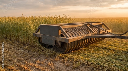 Autonomous roller crimper forms protective cover crop mulch