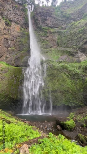 View at Upper Multnomah Falls vertical - Columbia River Gorge, Oregon