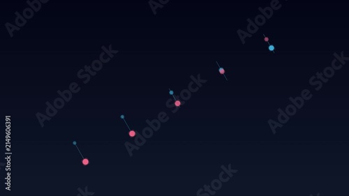 Minimalist abstract motion with floating connected dots and lines animation 4k motion minimalist background