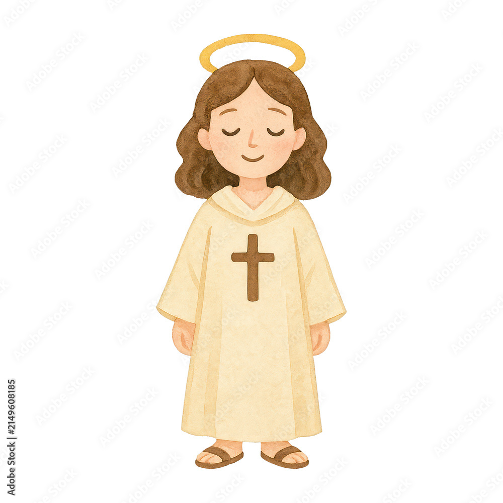 Obraz premium PNG Cute angelic child illustration
