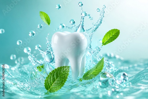 tooth in water