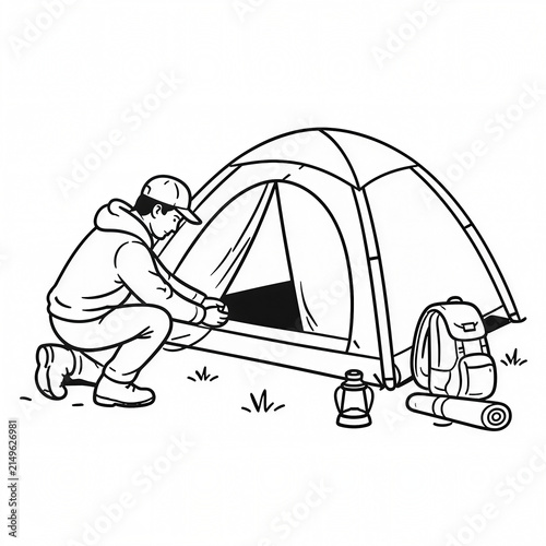 Camping Tent Setup