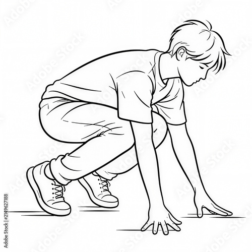 Crouching Boy