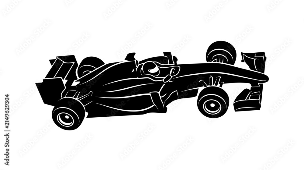 Fototapeta premium Formula One Race Car Vector Illustration