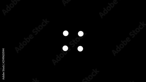Circle shape loading animation and buffering icon animation looped isolated background