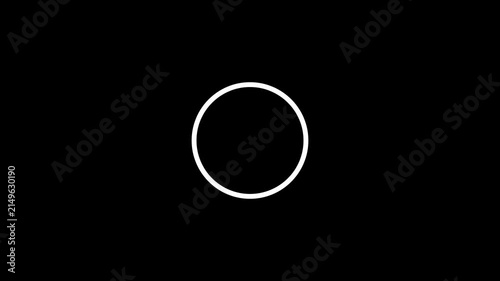 Thin Line Circle loading animation and buffering icon animation looped isolated background