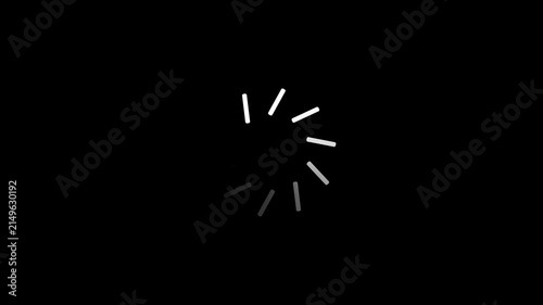 Stripes circular rotation loading animation and buffering icon animation looped isolated background