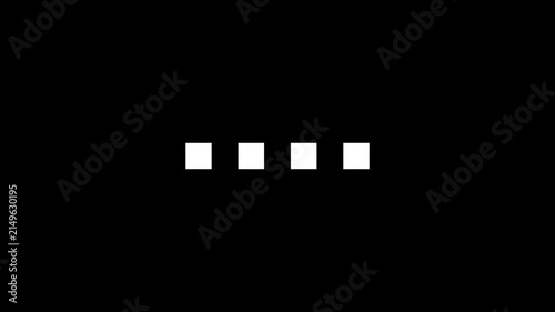 typing square shape loading animation and buffering icon animation looped isolated background