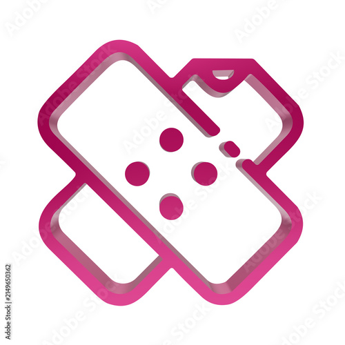 Картината върху платно A vibrant sleek three dimensional medical cross symbol represents healthcare ass