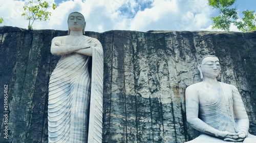 Buddha Statues at Rocky Temple in Homagama Sri Lanka