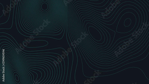 Cuadro en lienzo Lake Clark National Park Alaska Topographic Elevation Map Vector Background