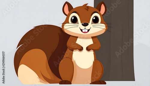 Cute cartoon horse with big eyes and smile.
