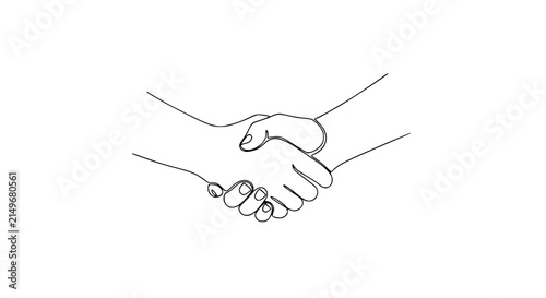 Handshake illustration on transparent background, business partnership, agreement, trust
