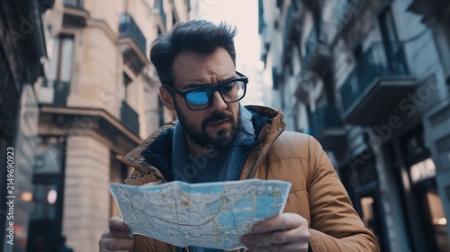 Lost in translation, A tourist navigates a european city street