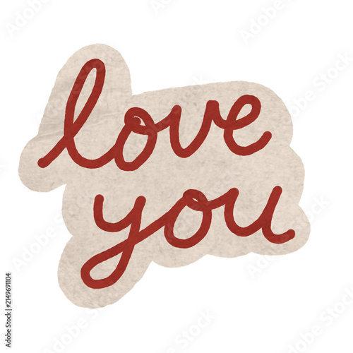 Картината върху платно Romantic Love You Sticker for Journaling