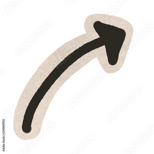Obraz na plátne Aesthetic Arch Arrow Sticker for Journaling