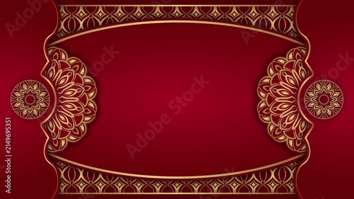Motion graphic, luxurious ornamental mandala background.