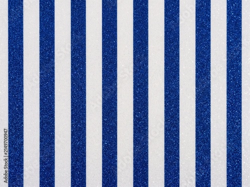 Vertical Striped Royal Blue And White Silver Glitter Paper Background