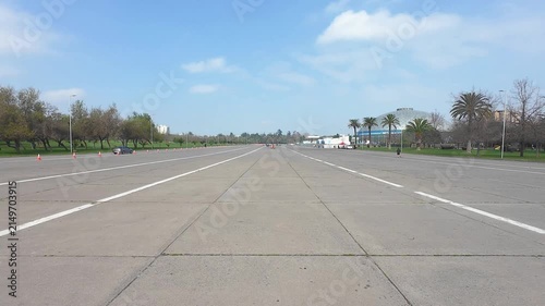 Wide View of O'Higgins Park in Santiago, Chile