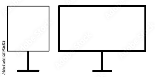 Blank Sign Stand Frame Display Set billboard Graphic Element Isolated PNG