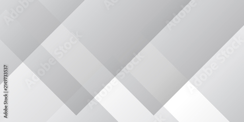 Abstract white and gray gradient paper triangle. geometric rectangle overlapping with technology transparent lines. minimal digital triangle web concept glossy square space layer template background.	