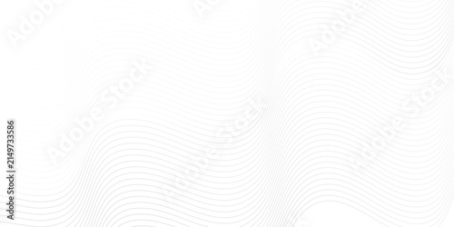 Abstract white and gray gradient wave line web design. bland minimal wave line flow sound futuristic. swoosh speed line music and science technology flow background.	
