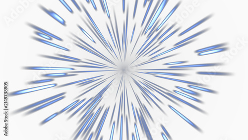 Canvastavla Blue Hyperspace Star Warp Overlay, Isolated on Transparent Background