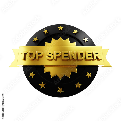 3d icon top spender badge