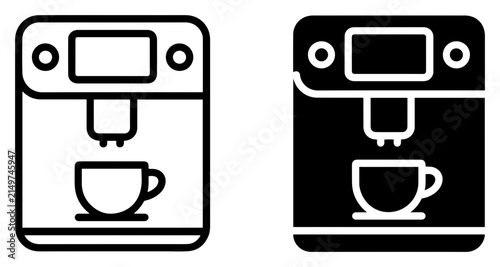 automatic coffee machine hot drink icon