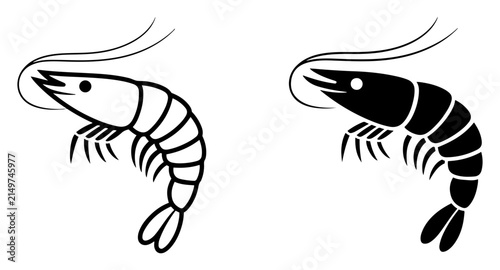 shrimp tiger prawn seafood icon