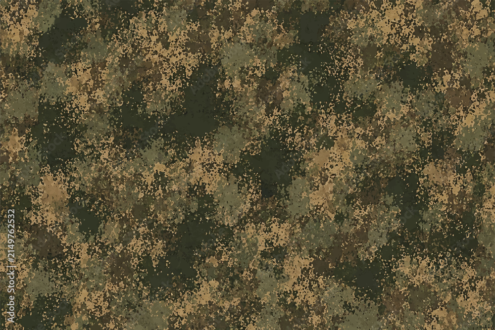 Seamless Woodland Army Camouflage Pattern Vector Background for Military and Tactical Fabric Design