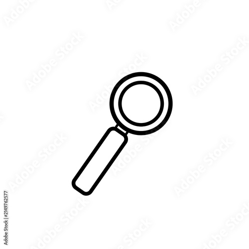 Foto Sleek and versatile linear magnifying glass icon, symbolizing diligent search, i