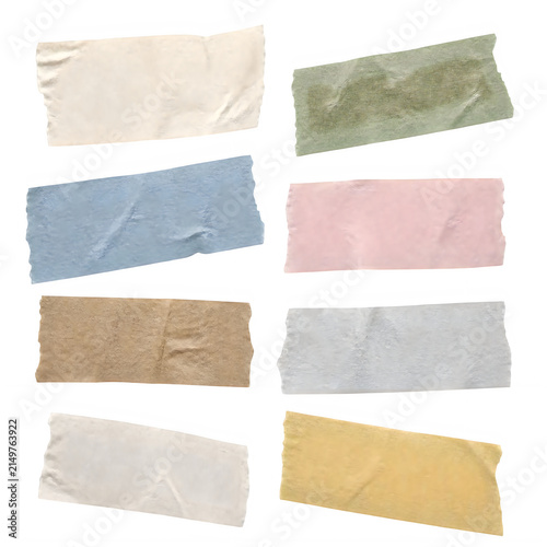Crinkled and torn paper in pastel colors stacked together