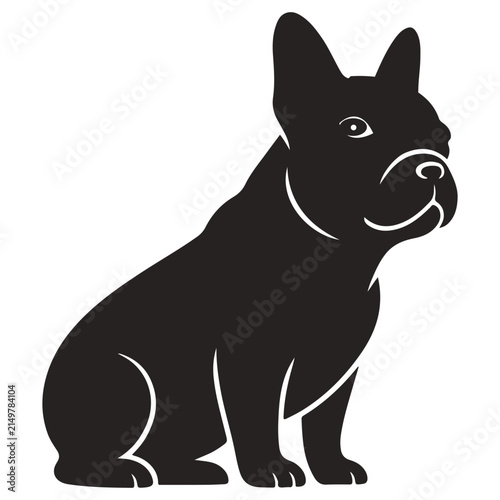 French Bulldog Dog Silhouette Vector