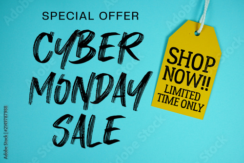 Cyber Monday Sale Special offer with Price tag Limited Time Offer Shop Now