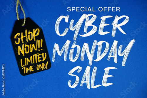 Cyber Monday Sale Special offer with Price tag Limited Time Offer Shop Now
