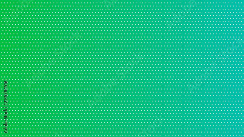 Bild auf Leinwand Dynamic digital polka dot pattern with a vibrant refreshing green to blue gradie