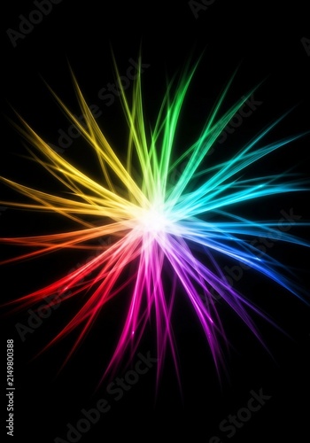 Spectrum Burst: A Luminous Explosion of Color