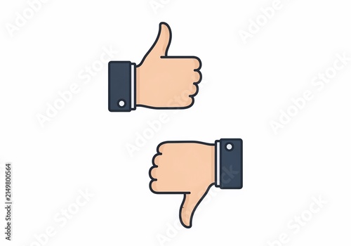 Graphic Contrast: Thumbs Up, Thumbs Down