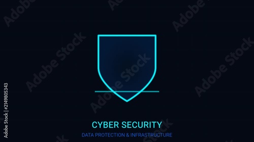 Minimalist Digital Shield Concept Symbolizing Comprehensive Information Protection and Secure Network Infrastructure Maintenance