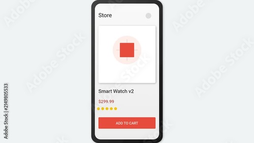 Minimalist Mobile Application Interface Displaying a Product Catalog Page for an Online E-commerce Shopping Experience