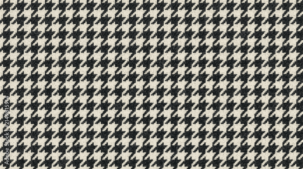 Fototapeta premium Textured wool houndstooth fabric pattern