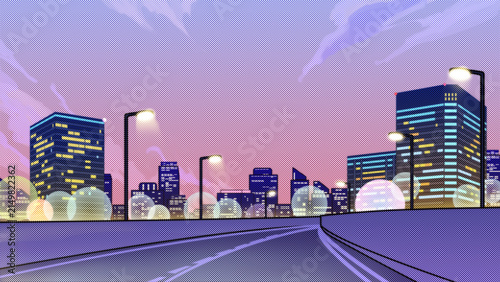 高速道路_シティポップ背景