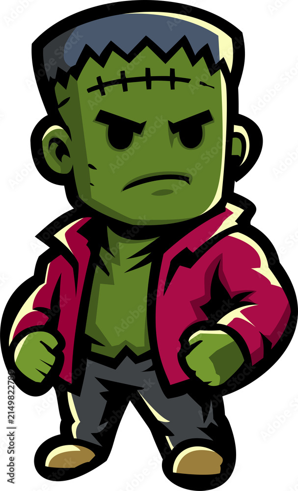 Obraz premium cartoon zombie monster
