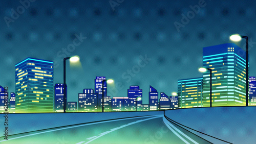 真夜中のドライブ_シティポップ背景