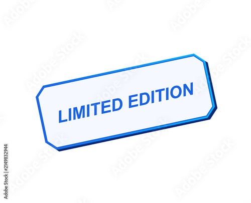 Canvastavla Glowing neon limited edition sign isolated on a black background