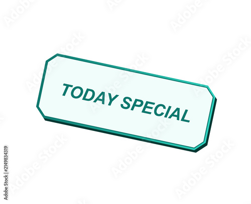 Photography Glowing neon today special sign isolated on black background graphic
