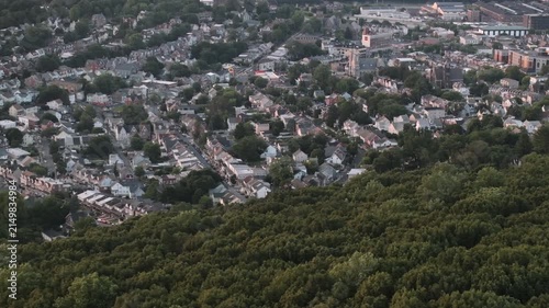 Aerial view of homes in Allentown, Pennsylvania